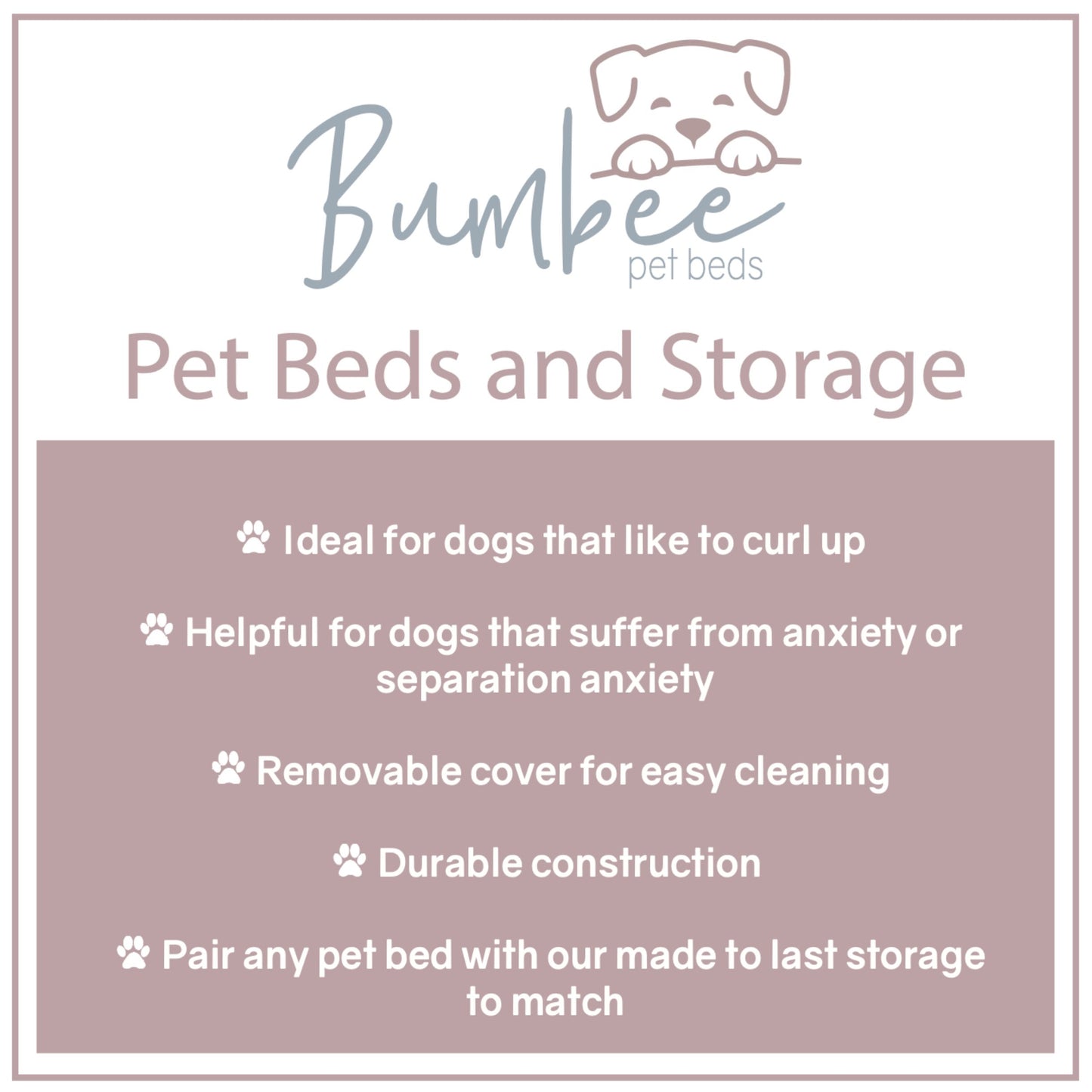 Bumbee Rose Paw Pet Bed